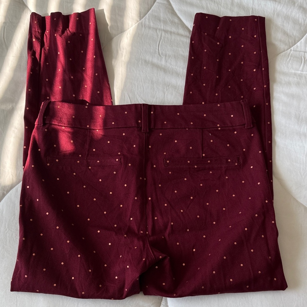 Old Navy Pixie Maroon Pants With Dotted Pattern - image 6